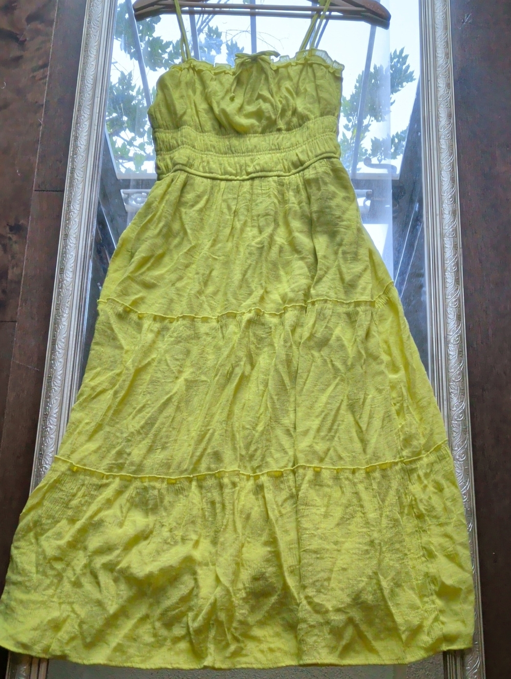 Trixxi‎ Bright Yellow Strapless Tiered Sundress